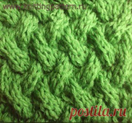 Вязание спицами косы Крупная плетенка