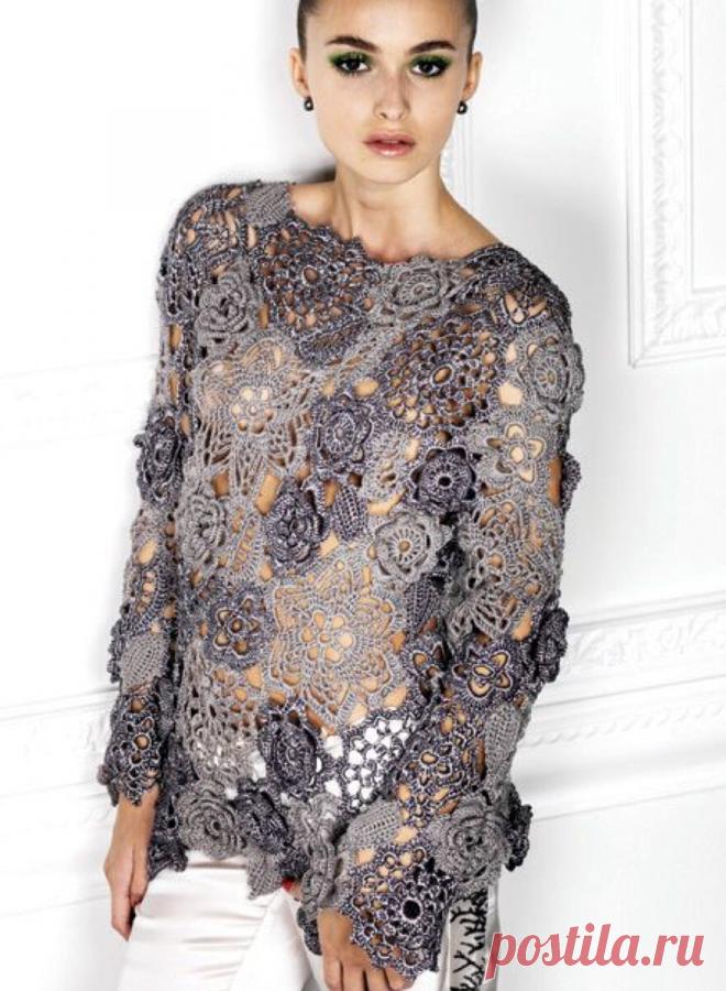 Это роскошное кружево сделает из вас королеву праздника: свободные формы вязания крючком восхитительны | СТИЛЬ МОДА ТРЕНДЫ | Дзен