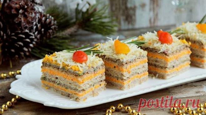 Новогоднее меню для шикарного стола: Вкуснейшие Селедочные тортики Очень вкусно и оригинально!