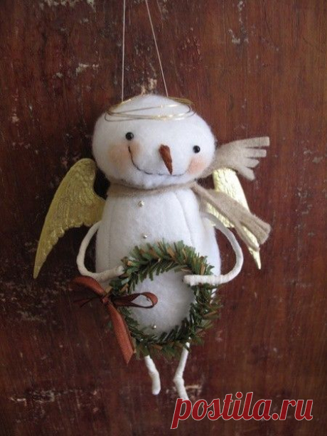Primitive Whimsy Folk Art Snow Angel E PATTERN by cheswickcompany