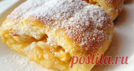 Нежные рулеты с яблоками