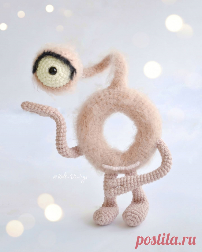 PDF Инопланетянин Глазго крючком. FREE crochet pattern; Аmigurumi toy patterns. Амигуруми схемы и описания на русском. Вязаные игрушки и поделки своими руками #amimore - пришелец, инопланетянин, инопланетный гость.