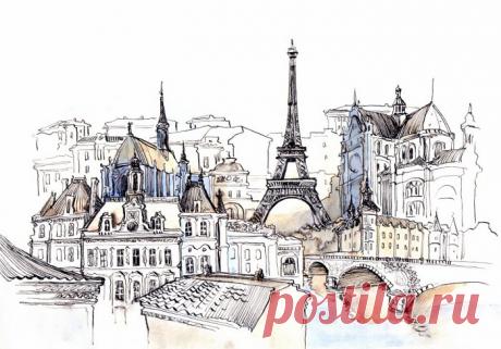рисунки парижа карандашом - Поиск в Google