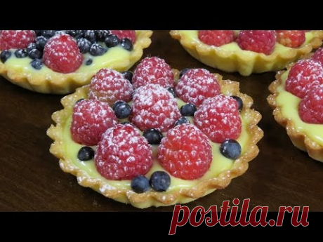 Корзиночки (тарталетки) с заварным кремом и ягодами