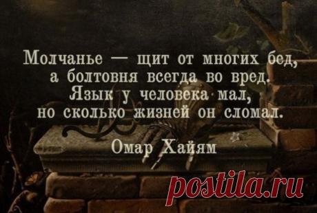 Молчание - щит от многих бед