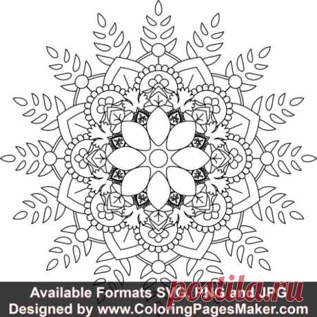 SVG Mandala Art #155 &amp;#8211; ColoringPagesMaker