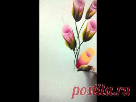 Rose bud painting by Renjitha