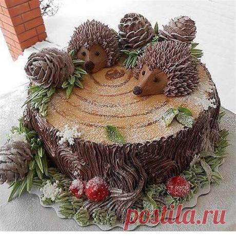 Тортик с ежиками