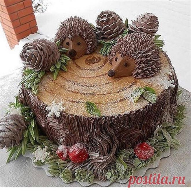 Тортик с ежиками