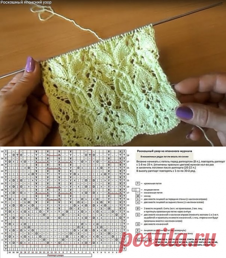 Красивые узоры спицами