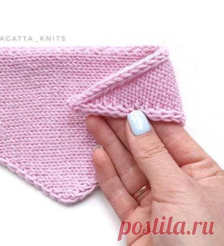 Косынку вяжем с острого угла поперек. Блог angel.son04