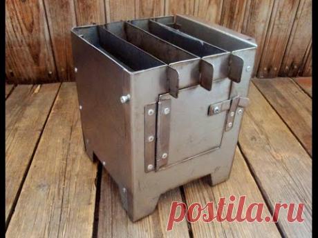 Складная печка щепочница. Сделай сам. / Folding camp stove