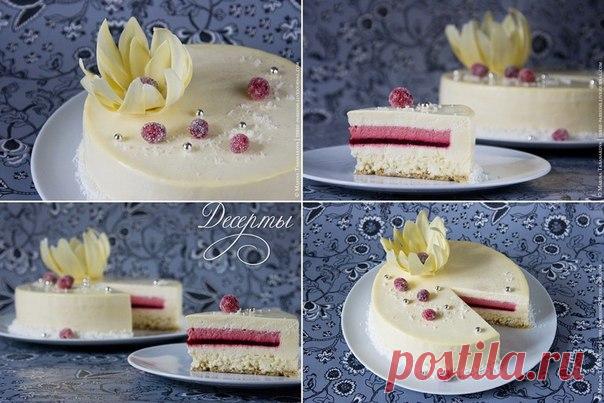 Торт клюквено-кокосовый 