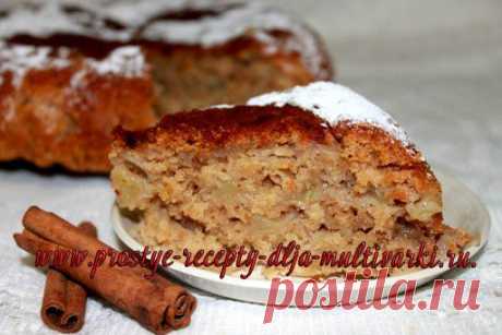 Овсяный пирог с яблоками в мультиварке