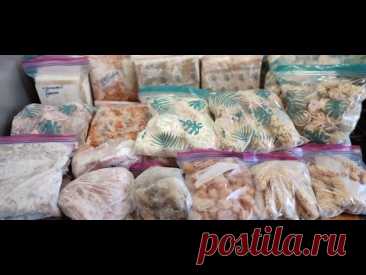 Заготовка полуфабрикатов в морозилку / Preparation of semi-finished products in the freezer