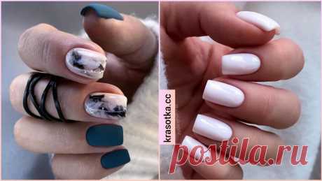 Квадратный маникюр зимы 2023: сказочные и красивые варианты