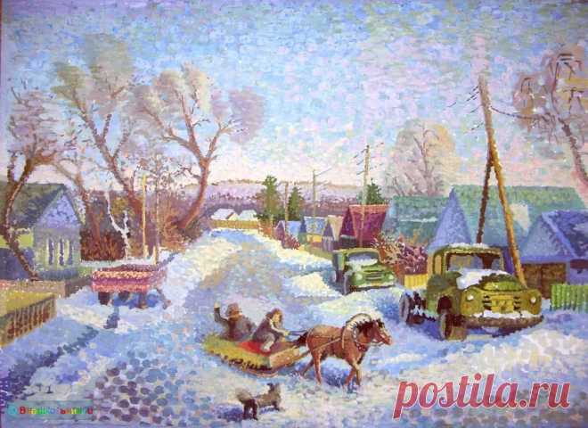 Зима, гуашь, Сагателян Шалико, 15 лет, с. Шарлык, ДШИ,