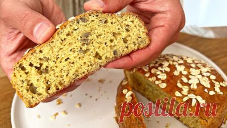 Рецепт хлеба из овсянки. Без белой муки / Без дрожжей / Без сахара. Два простых рецепта. | Быстрые рецепты | Дзен