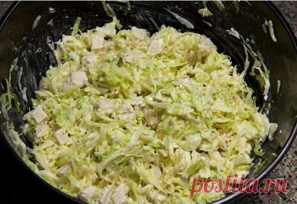 из свежей капусты с курицей
