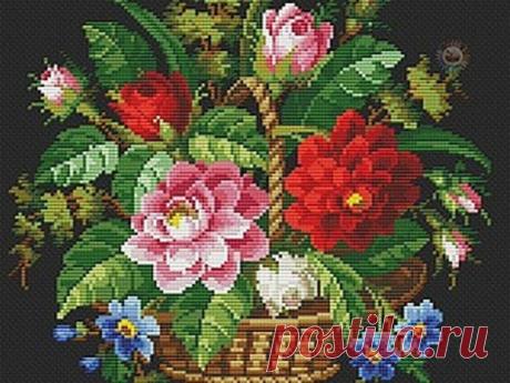 Вышивка крестом — красивые старинные схемы Petit Point | Журнал Ярмарки Мастеров