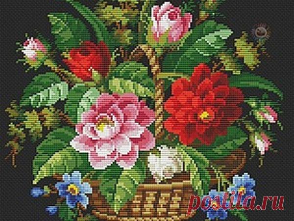 Вышивка крестом — красивые старинные схемы Petit Point | Журнал Ярмарки Мастеров