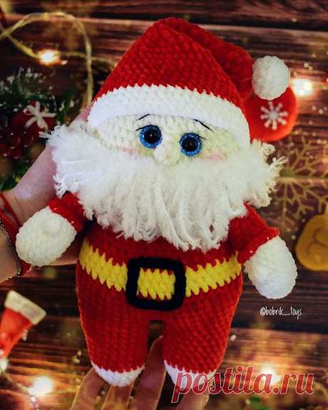 PDF Дед Мороз крючком. FREE crochet pattern; Аmigurumi doll patterns. Амигуруми схемы и описания на русском. Вязаные игрушки и поделки своими руками #amimore - Дед Мороз, Новый год, новогодняя кукла, куколка.