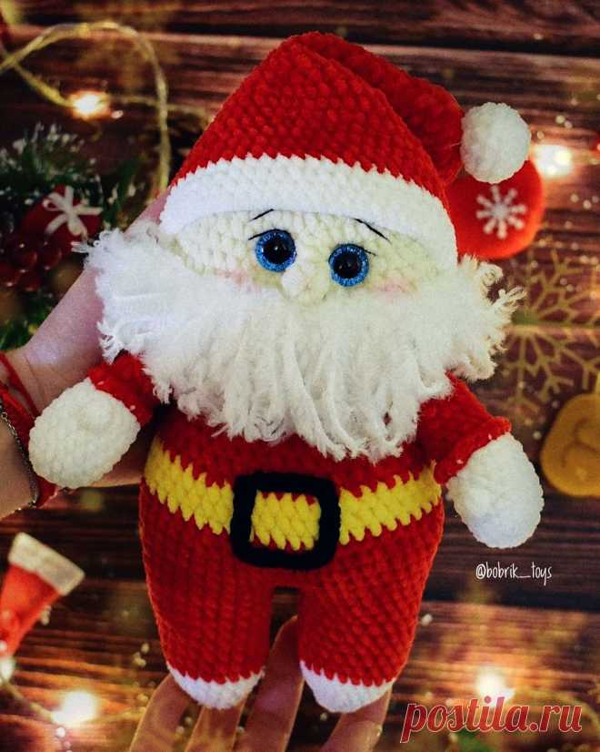 PDF Дед Мороз крючком. FREE crochet pattern; Аmigurumi doll patterns. Амигуруми схемы и описания на русском. Вязаные игрушки и поделки своими руками #amimore - Дед Мороз, Новый год, новогодняя кукла, куколка.