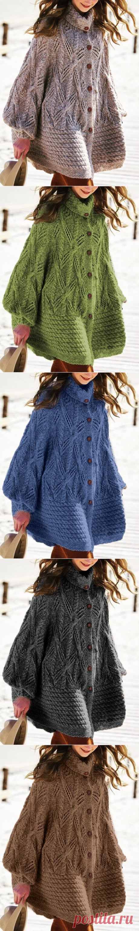 Sweater plus size Vintage Cotton Knitted Outerwear - Cicicloth