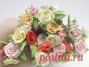 Шпильки с розочками