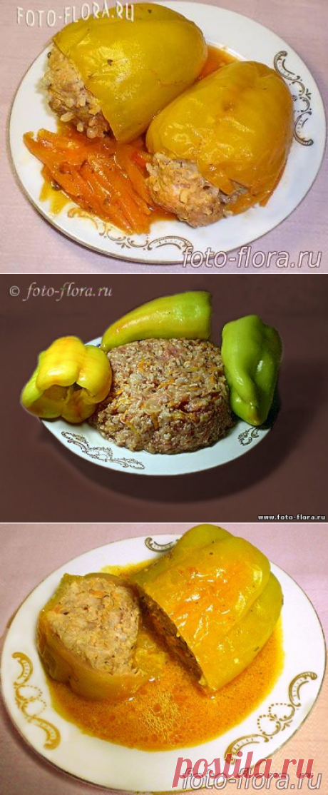 Перец болгарский, фаршированный мясом и рисом - рецепт с фото - Вкусное лето у вас на столе - легко! Домашняя кухня рулит!