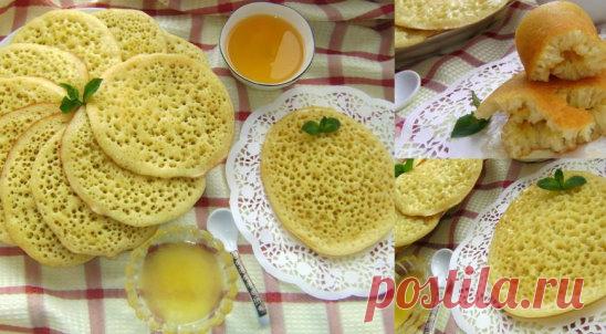 Марокканские блины из пенного теста.