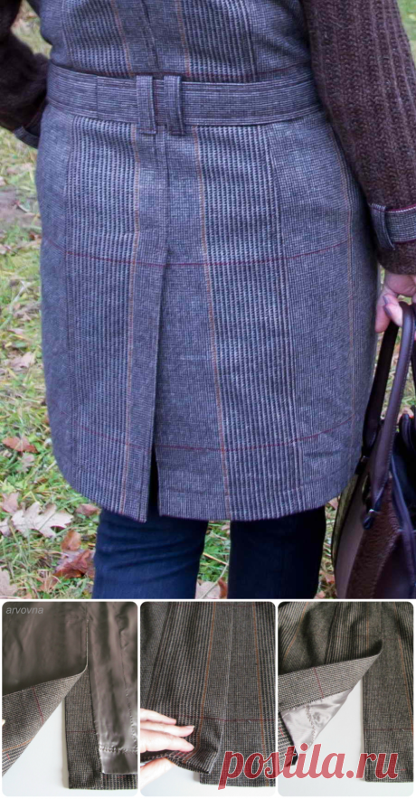 Шлица в верхней одежде. Часть2 - изготовление / Мастер-классы / Burdastyle