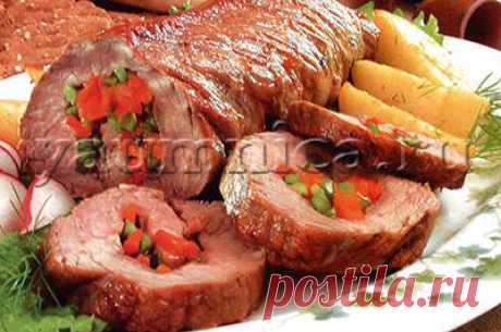 Рецепт мясного рулета в духовке