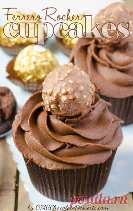 Ferrero Rocher Cupcakes - Chocolate Desserts OMG