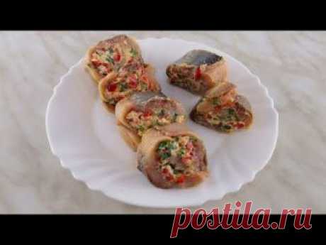Вкуснейшая закуска - рулет из сельди! рецепт с фото