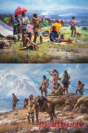 Martin Grelle художник картины живопись индейцы ковбои вестерн скачать | Интересные Картинки. Фотографии, обои на рабочий стол, рисунки и графика