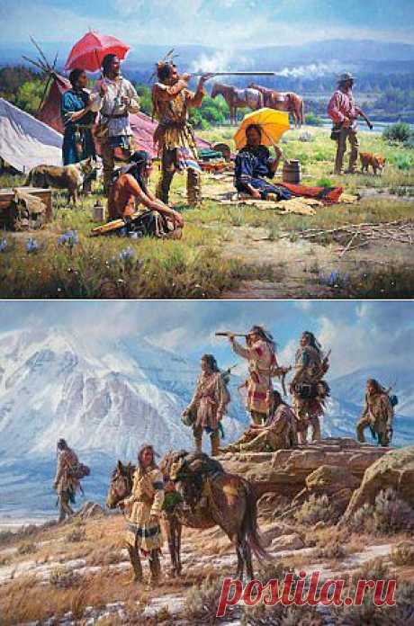 Martin Grelle художник картины живопись индейцы ковбои вестерн скачать | Интересные Картинки. Фотографии, обои на рабочий стол, рисунки и графика