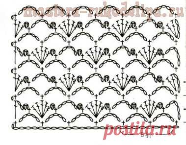 В копилочку рукодельницам... Схемы узоров для вязания крючком.