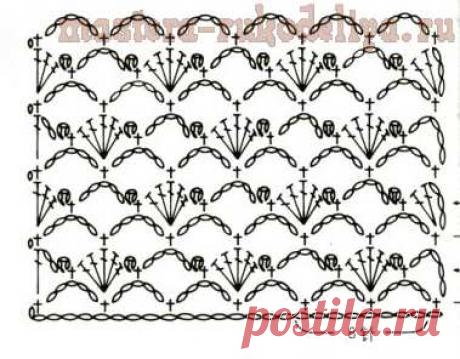 В копилочку рукодельницам... Схемы узоров для вязания крючком.