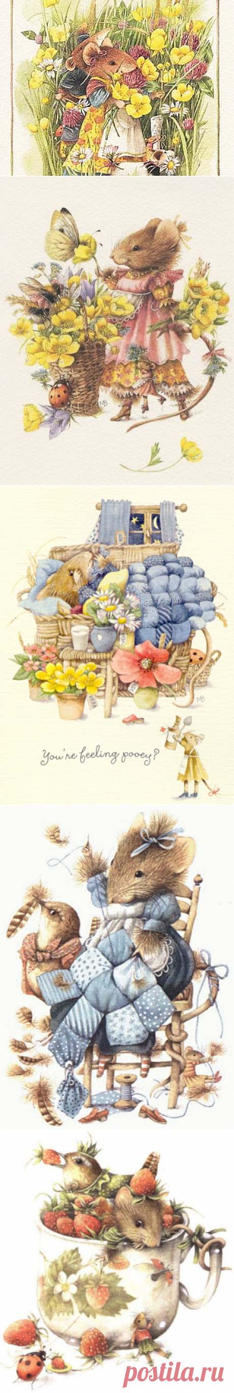 В гостях у мышек: очаровательные иллюстрации - Ярмарка Мастеров - ручная работа, handmade