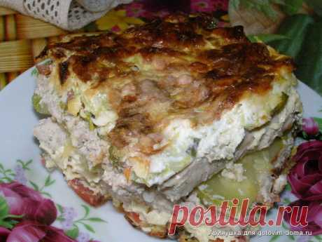 Пирог из кабачков и фарша | Четыре вкуса