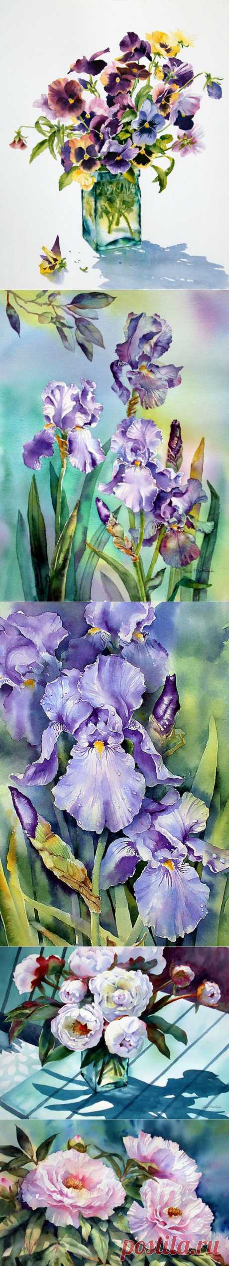 Ann Mortimer's Painting (Ноттингем Великобритания)... АкварельноЦветочноПейзажное великолепие. (часть-1)