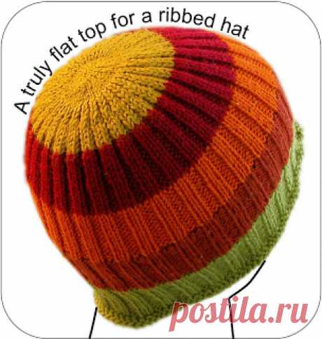 TECHknitting: A truly flat hat top (and part 4 of "pocket hats")
