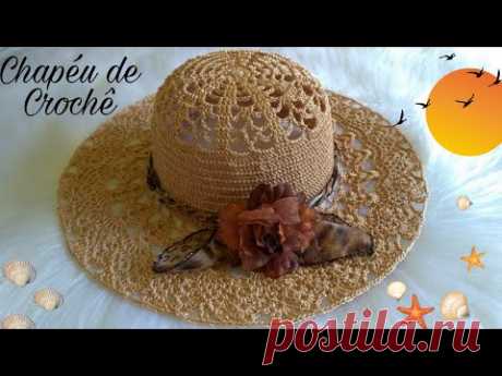 CHAPÉU DE CROCHÊ FÁCIL 20/01/22  Chapéu de Praia @Cris Teles Artesanatos #chapeudecroche