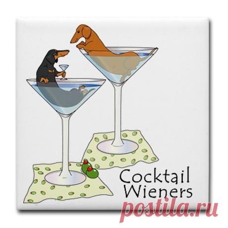 Cocktail Wieners (duo) Tile Coaster on