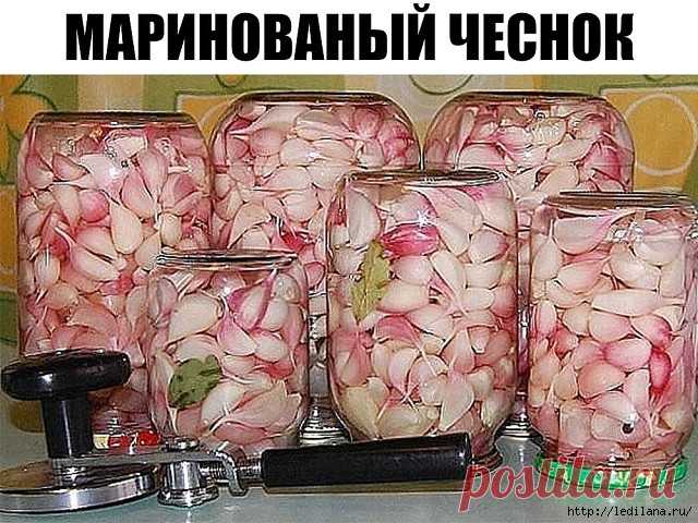 Маринованный чеснок холодный способ. Ох, и вкусняшка!