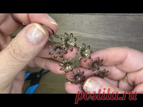 How to Make Earrings with Bead Caps and Fastenables by Deb Floros