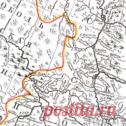 Вот посмотрите на часть Генеральной карты России, 1745 года.