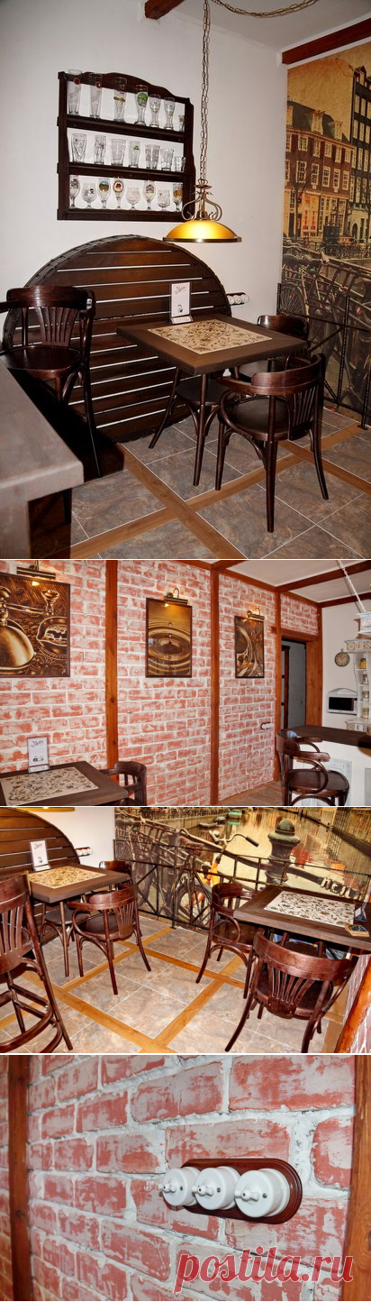 Кухня: имитация печки и дровницы, 