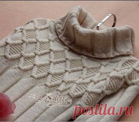 Свитер с буфами 
#вязаный_пуловер #спицы